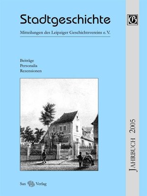 cover image of Stadtgeschichte. Mitteilungen des Leipziger Geschichtsvereins e.V.